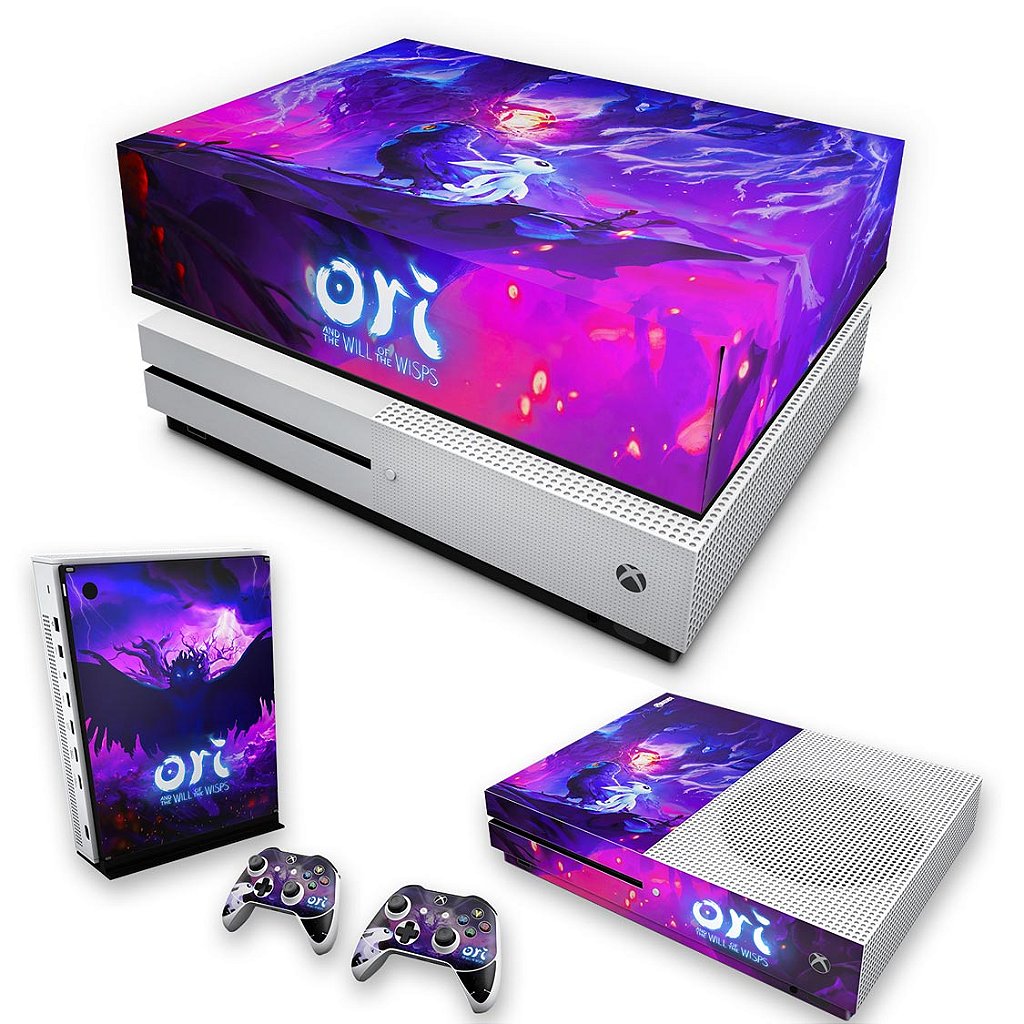 KIT Capa Anti Poeira e Skin Anti-Rage Xbox One S Slim - Ori and the Will of the Wisps