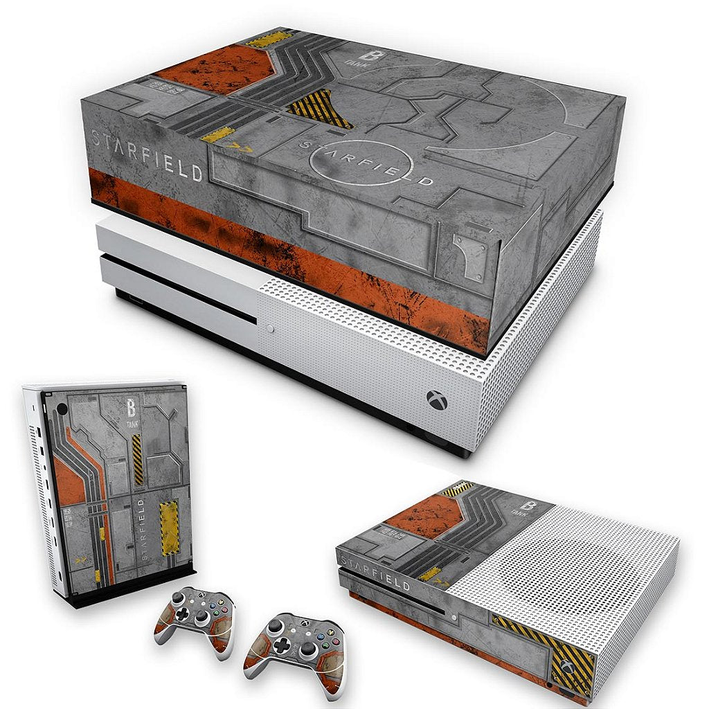 KIT Capa Anti Poeira e Skin Anti-Rage Xbox One S Slim - Starfield