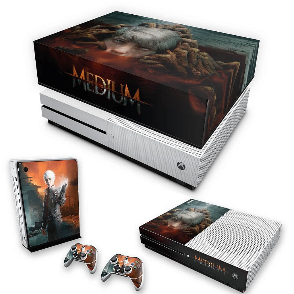 KIT Capa Anti Poeira e Skin Anti-Rage Xbox One S Slim - The Medium