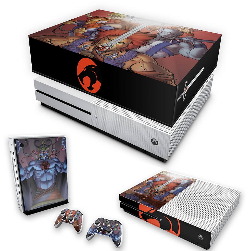 KIT Capa Anti Poeira e Skin Anti-Rage Xbox One S Slim - Thundercats