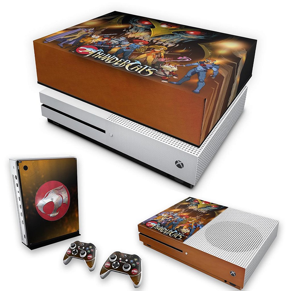 KIT Capa Anti Poeira e Skin Anti-Rage Xbox One S Slim - Thundercats B