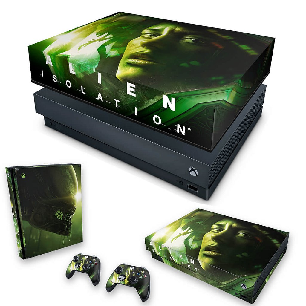 KIT Capa Anti Poeira e Skin Anti-Rage Xbox One X - Alien Isolation