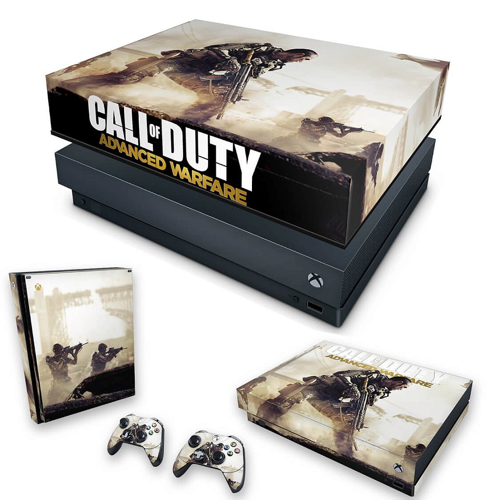 KIT Capa Anti Poeira e Skin Anti-Rage Xbox One X - Call of Duty Advanced Warfare