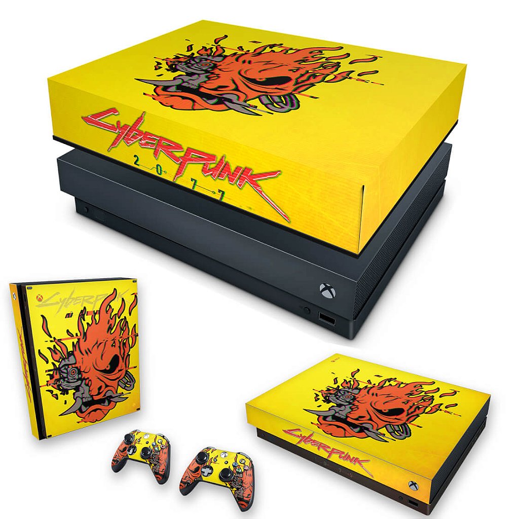KIT Capa Anti Poeira e Skin Anti-Rage Xbox One X - Cyberpunk 2077