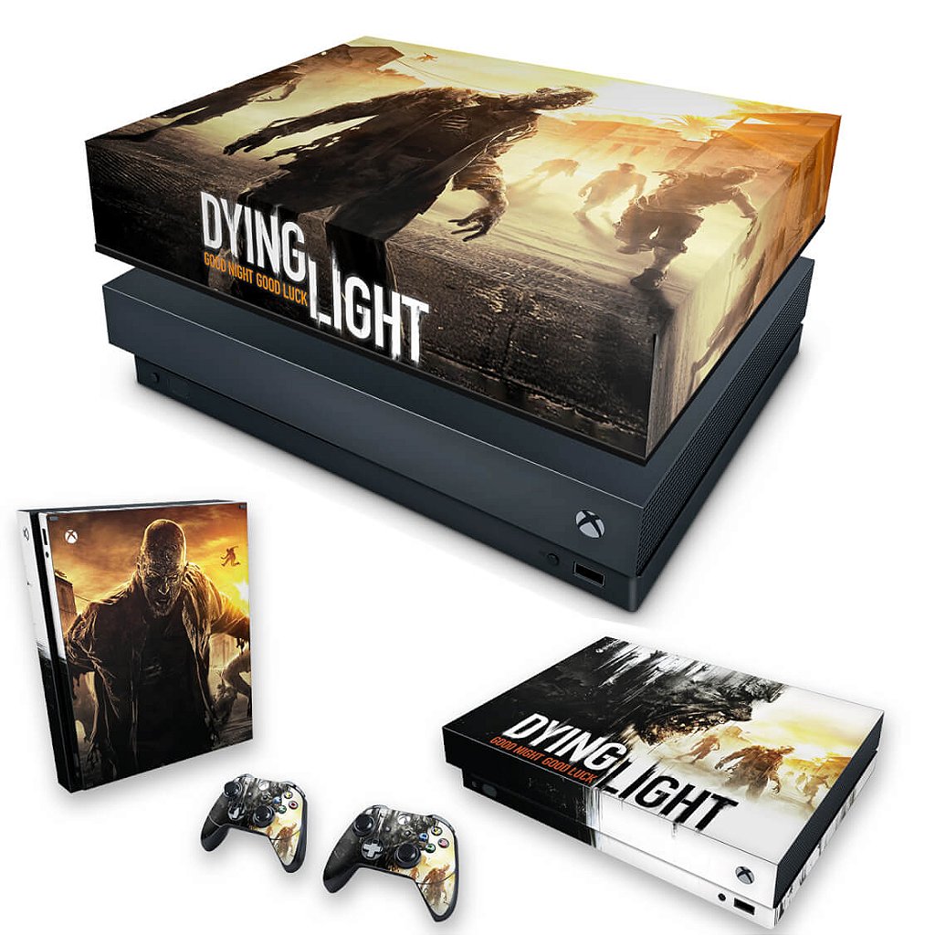 KIT Capa Anti Poeira e Skin Anti-Rage Xbox One X - Dying Light