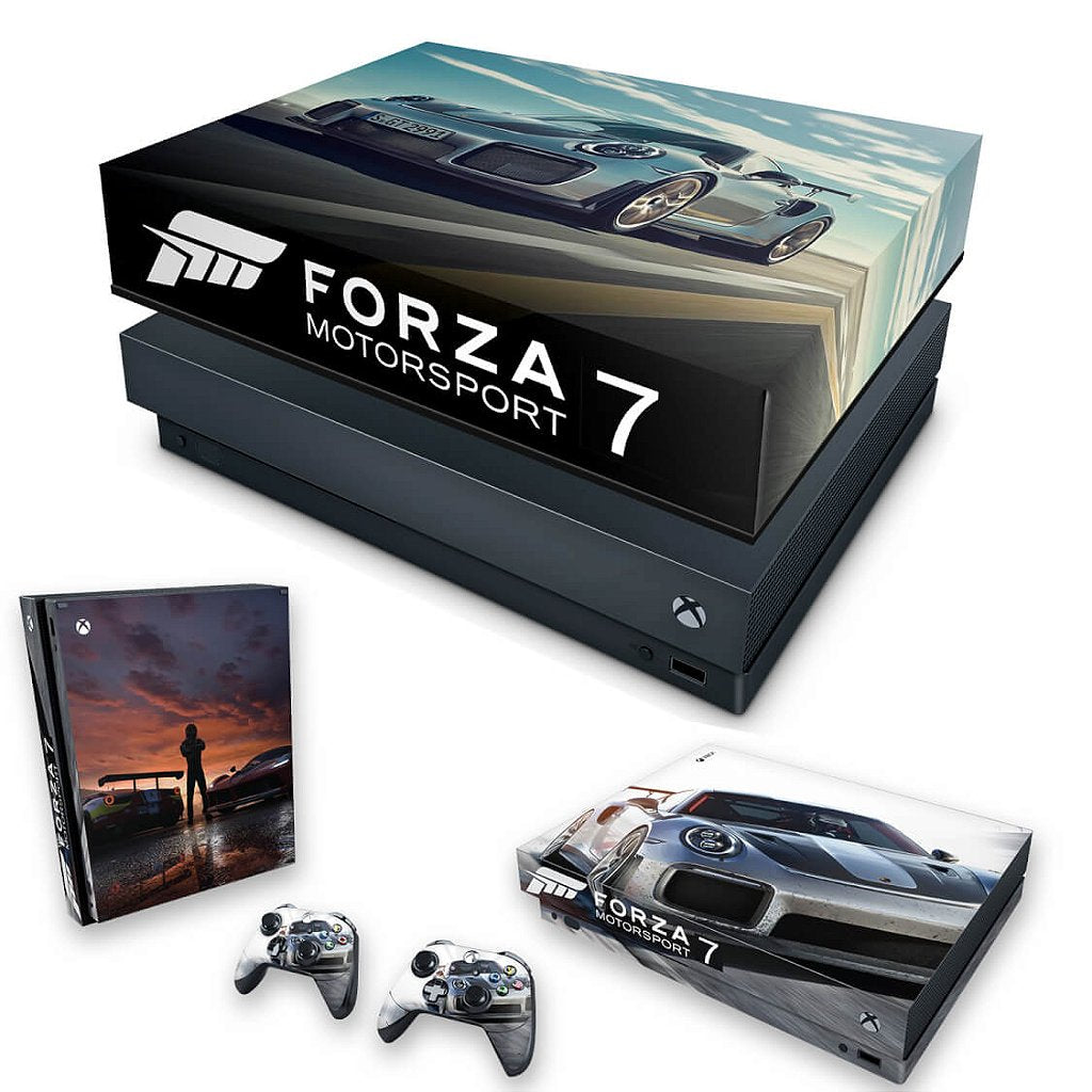 KIT Capa Anti Poeira e Skin Anti-Rage Xbox One X - Forza Motorsport 7