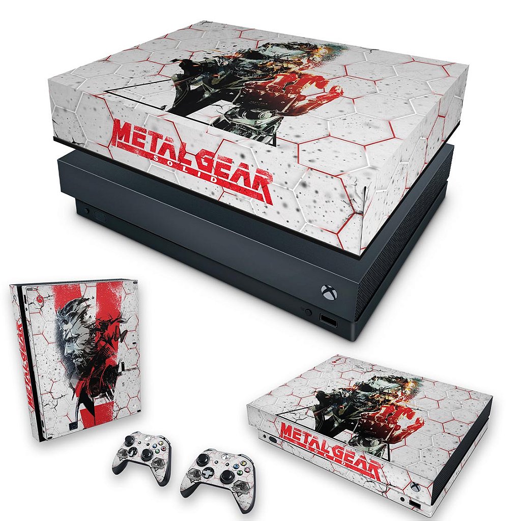 KIT Capa Anti Poeira e Skin Anti-Rage Xbox One X - Metal Gear Solid