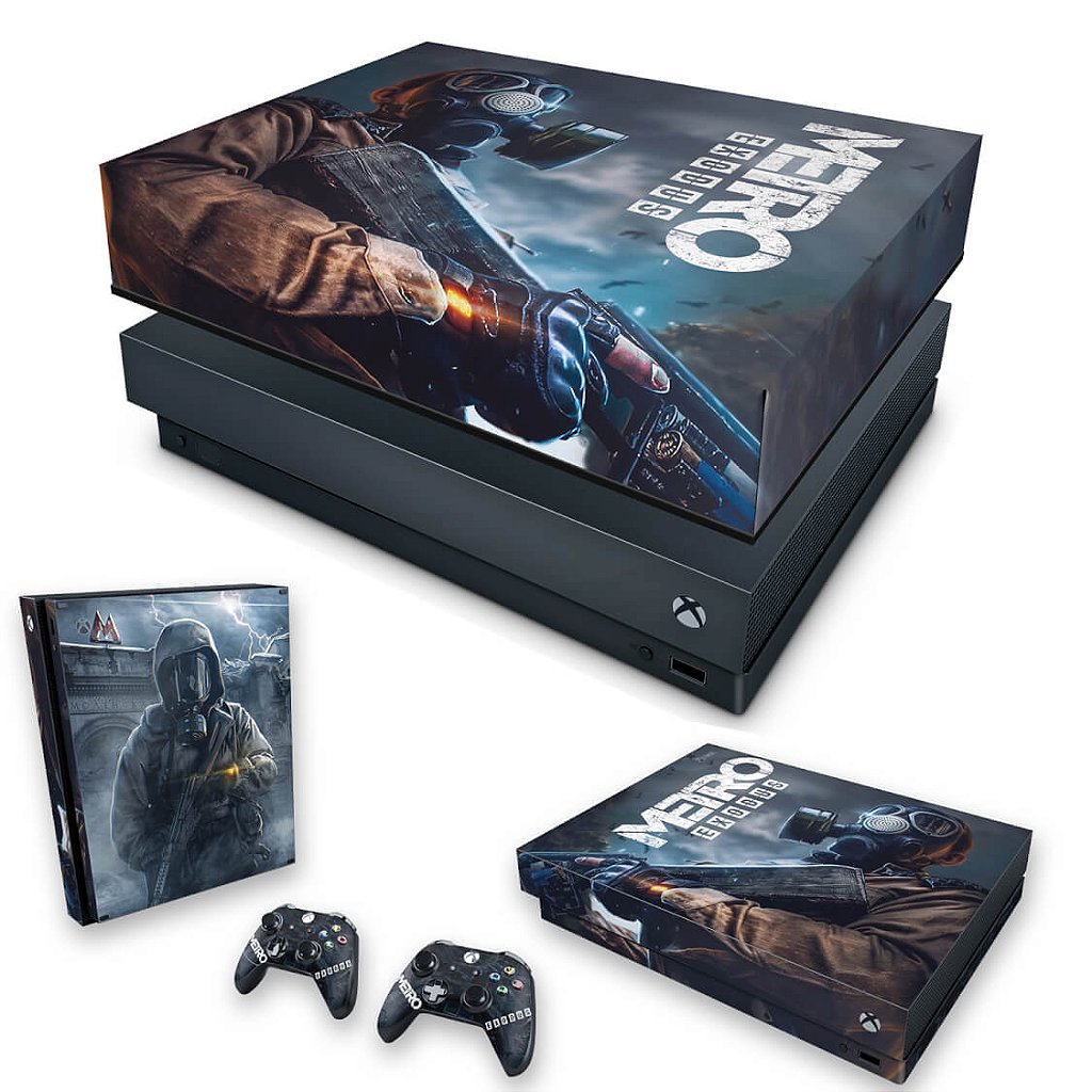 KIT Capa Anti Poeira e Skin Anti-Rage Xbox One X - Metro Exodus