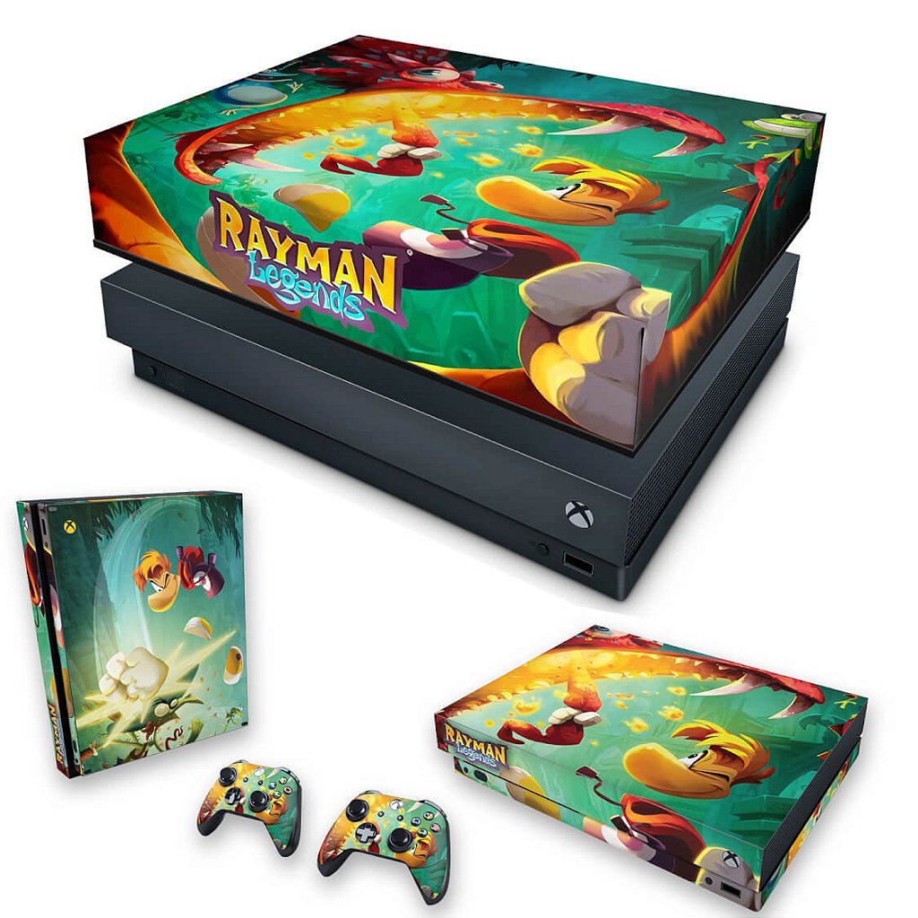 KIT Capa Anti Poeira e Skin Anti-Rage Xbox One X - Rayman Legends