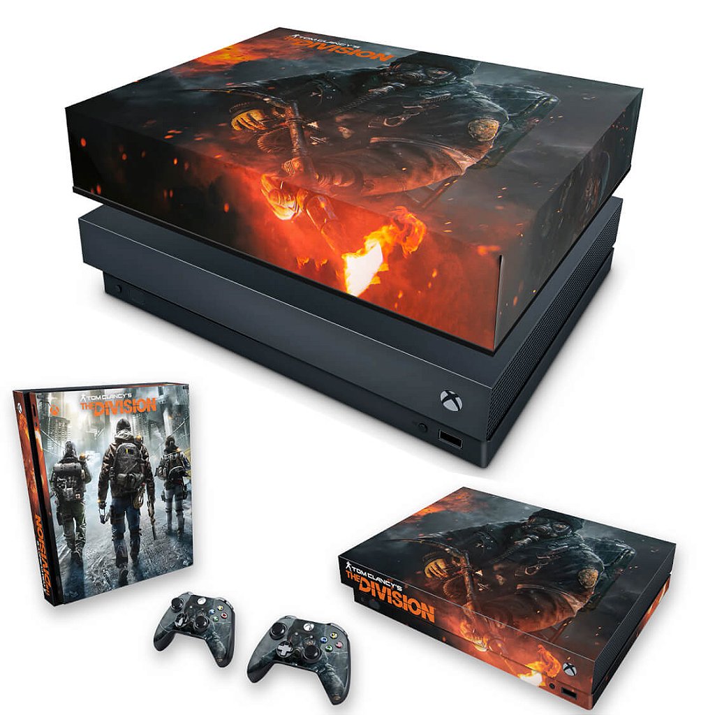 KIT Capa Anti Poeira e Skin Anti-Rage Xbox One X - Tom Clancy's The Division