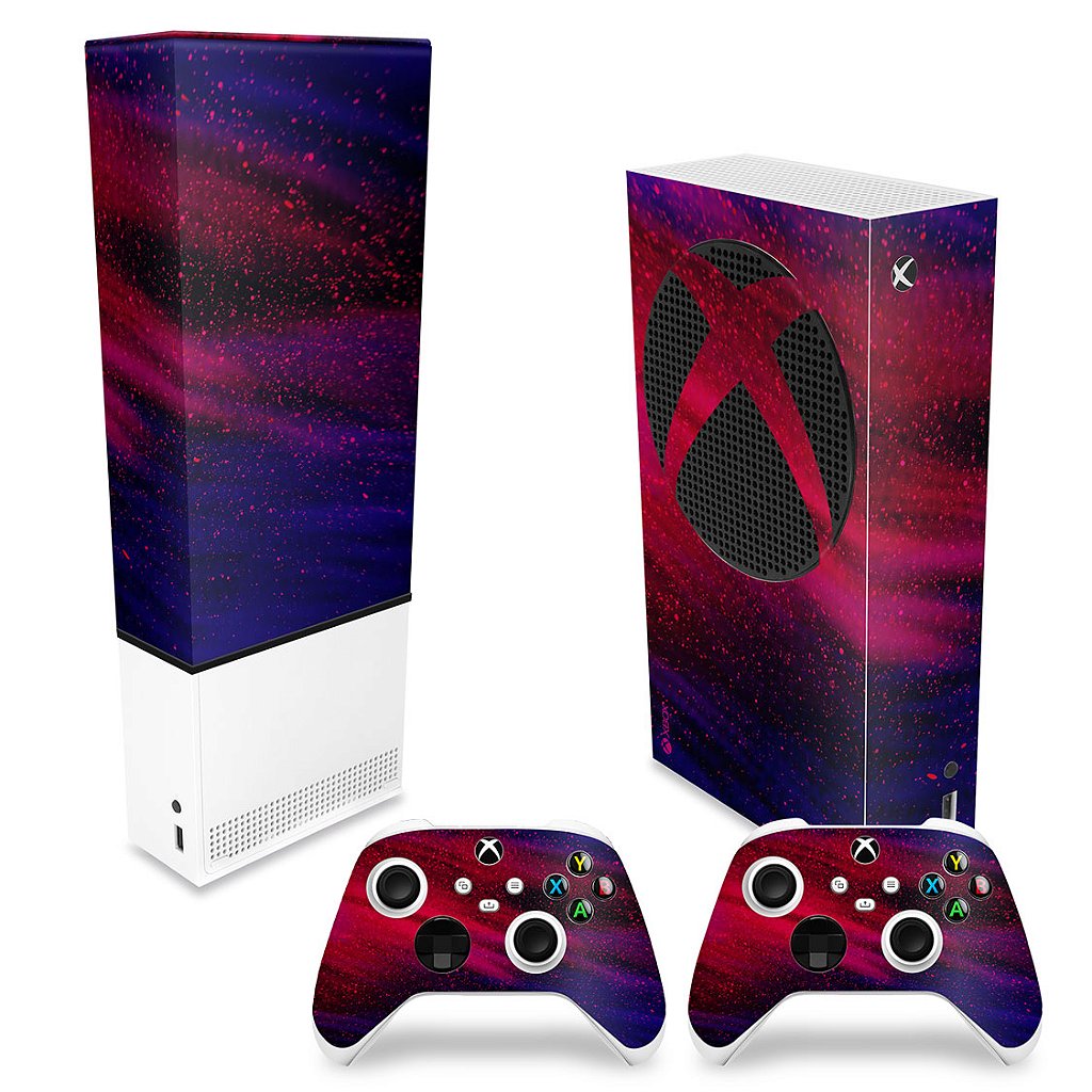KIT Capa Anti Poeira e Skin Anti-Rage Xbox Series S Vertical - Abstrato #101