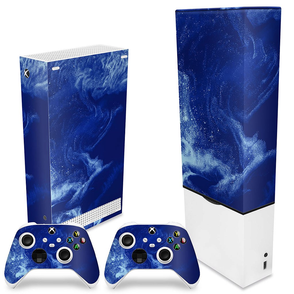 KIT Capa Anti Poeira e Skin Anti-Rage Xbox Series S Vertical - Abstrato #106 - Pop Arte Skins - foto 2