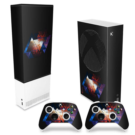KIT Capa Anti Poeira e Skin Anti-Rage Xbox Series S Vertical - Abstrato #90