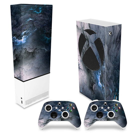 KIT Capa Anti Poeira e Skin Anti-Rage Xbox Series S Vertical - Abstrato #91