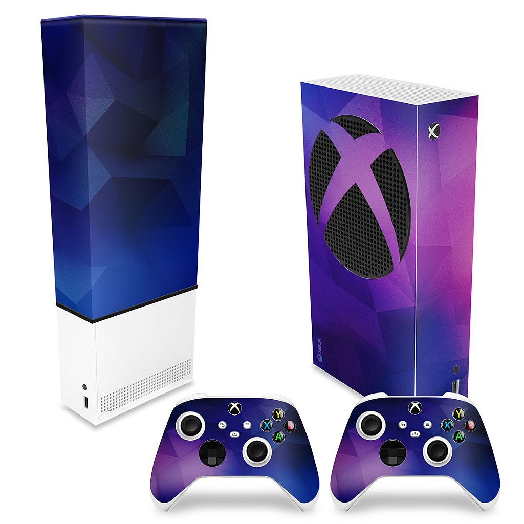 KIT Capa Anti Poeira e Skin Anti-Rage Xbox Series S Vertical - Abstrato #92