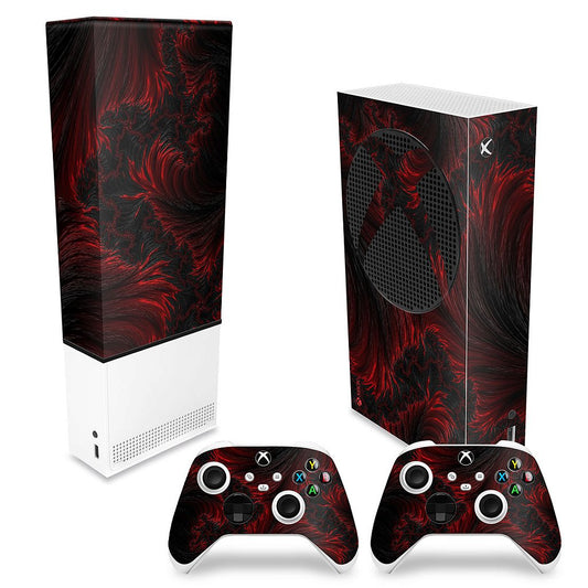 KIT Capa Anti Poeira e Skin Anti-Rage Xbox Series S Vertical - Abstrato #96