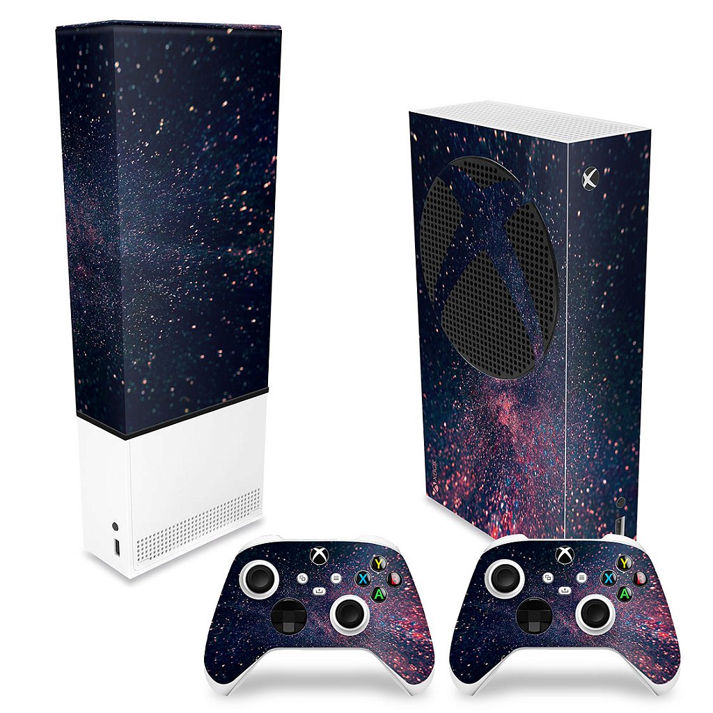 KIT Capa Anti Poeira e Skin Anti-Rage Xbox Series S Vertical - Abstrato #97
