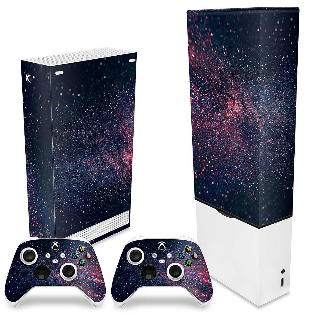 KIT Capa Anti Poeira e Skin Anti-Rage Xbox Series S Vertical - Abstrato #97 - Pop Arte Skins - foto 2
