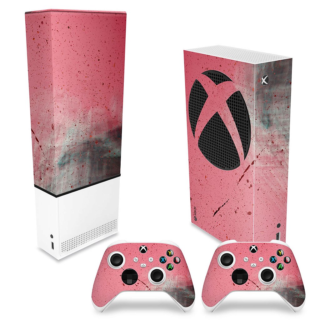 KIT Capa Anti Poeira e Skin Anti-Rage Xbox Series S Vertical - Abstrato #99