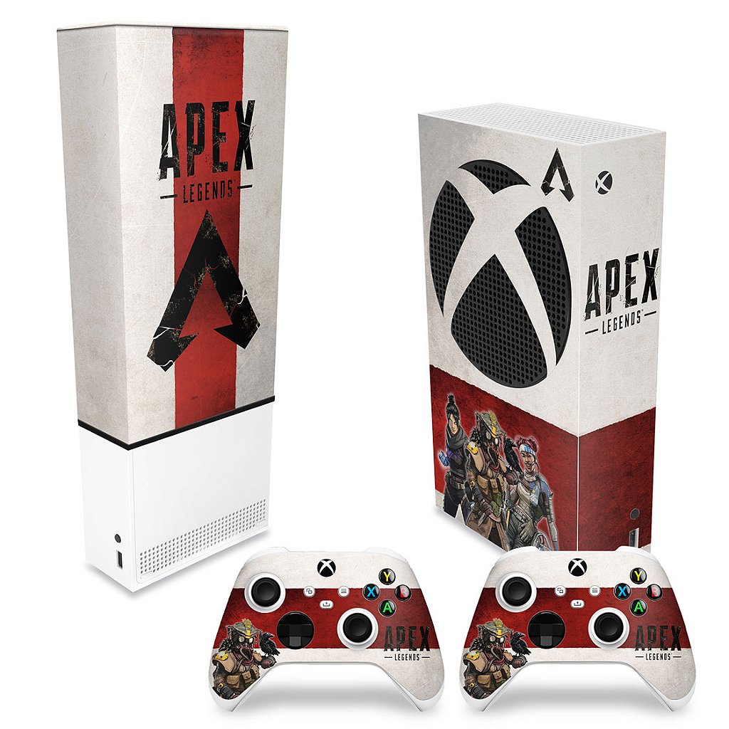 KIT Capa Anti Poeira e Skin Anti-Rage Xbox Series S Vertical - Apex Legends