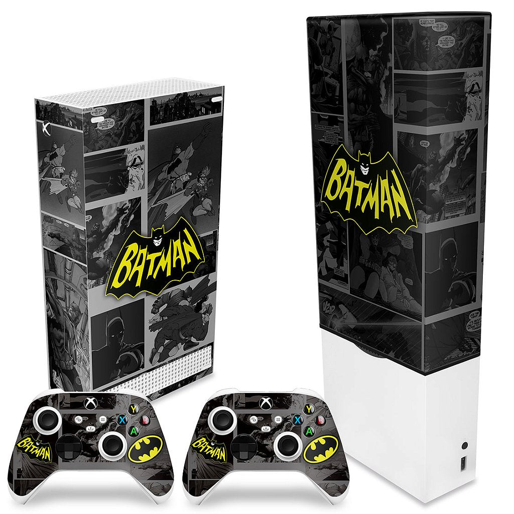 KIT Capa Anti Poeira e Skin Anti-Rage Xbox Series S Vertical - Batman Comics - Pop Arte Skins - foto 2