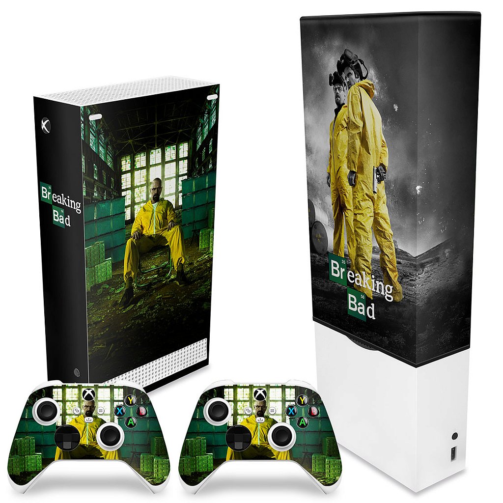 KIT Capa Anti Poeira e Skin Anti-Rage Xbox Series S Vertical - Breaking Bad - Pop Arte Skins - foto 2