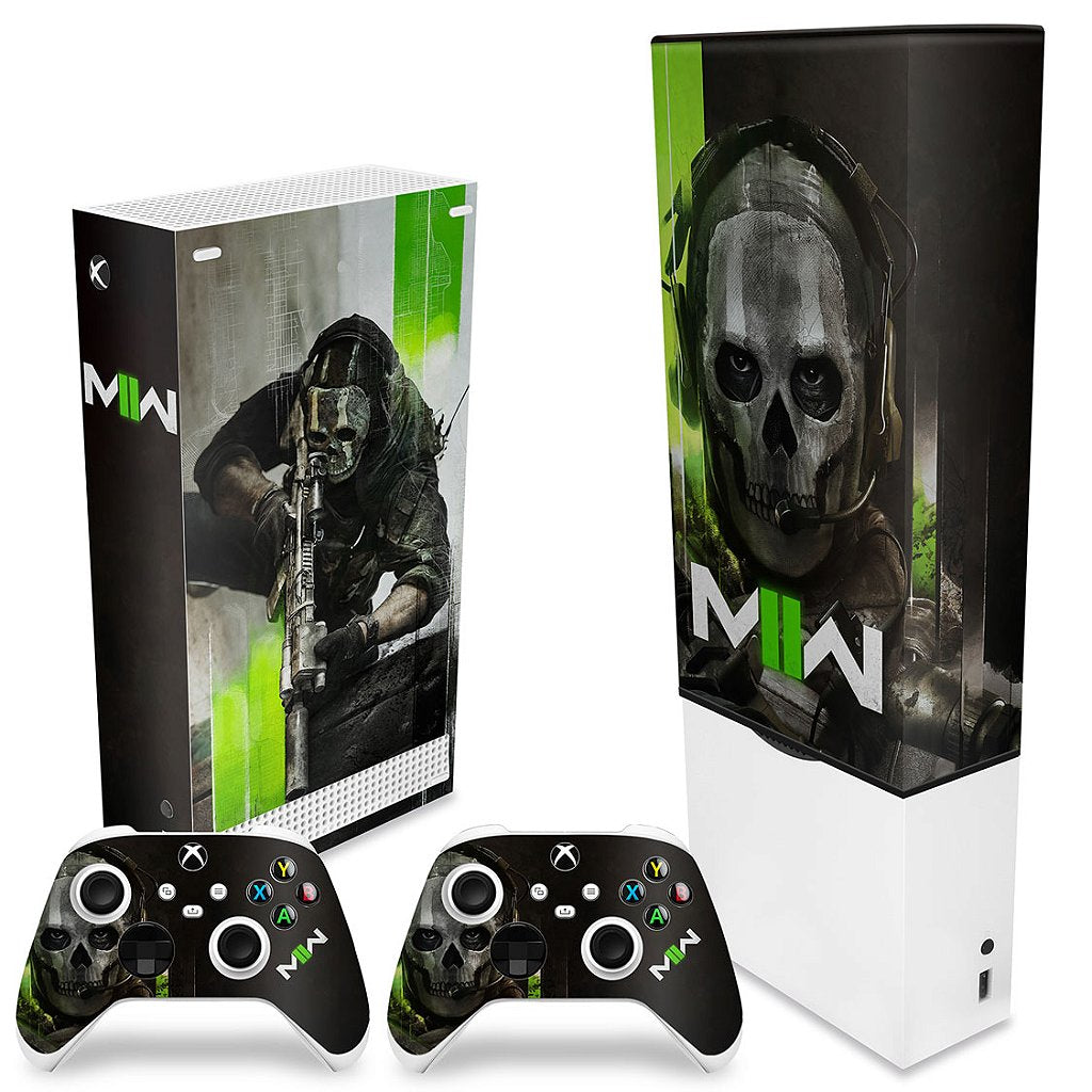 KIT Capa Anti Poeira e Skin Anti-Rage Xbox Series S Vertical - Call Of Duty Modern Warfare II - Pop Arte Skins - foto 2