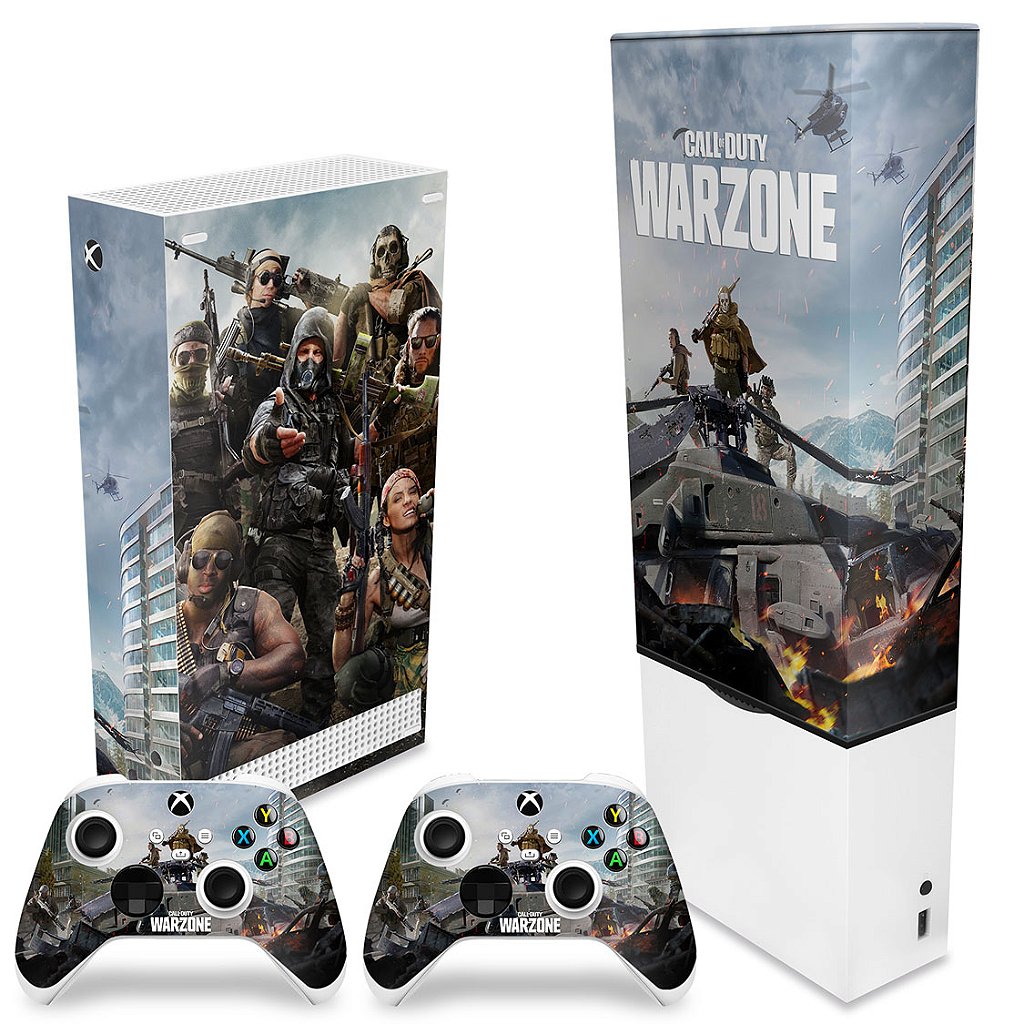 KIT Capa Anti Poeira e Skin Anti-Rage Xbox Series S Vertical - Call of Duty Warzone - Pop Arte Skins - foto 2