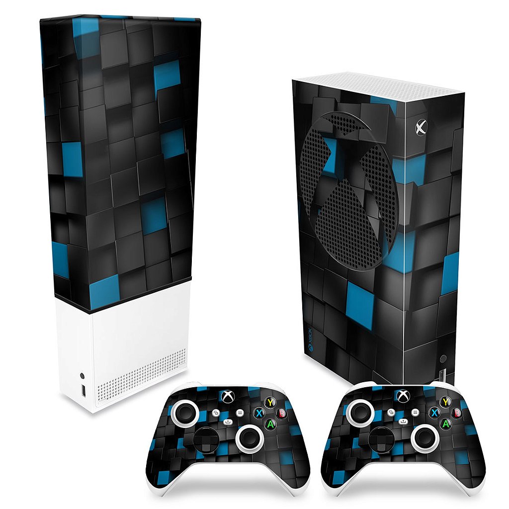 KIT Capa Anti Poeira e Skin Anti-Rage Xbox Series S Vertical - Cubos