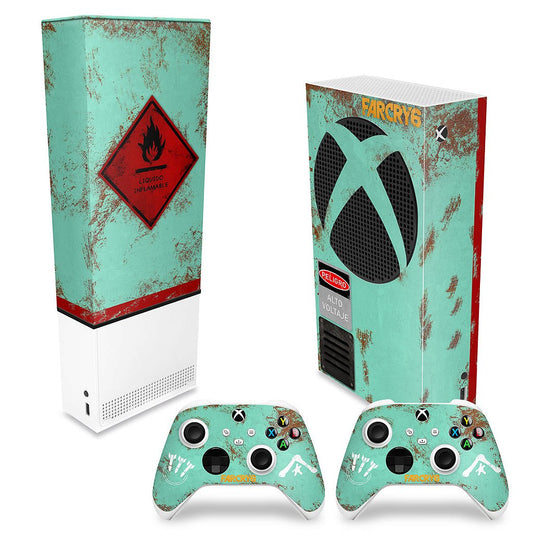 KIT Capa Anti Poeira e Skin Anti-Rage Xbox Series S Vertical - Far Cry 6