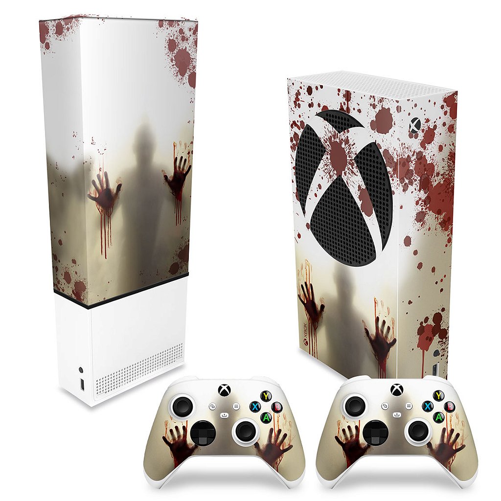KIT Capa Anti Poeira e Skin Anti-Rage Xbox Series S Vertical - Fear The Walking Dead