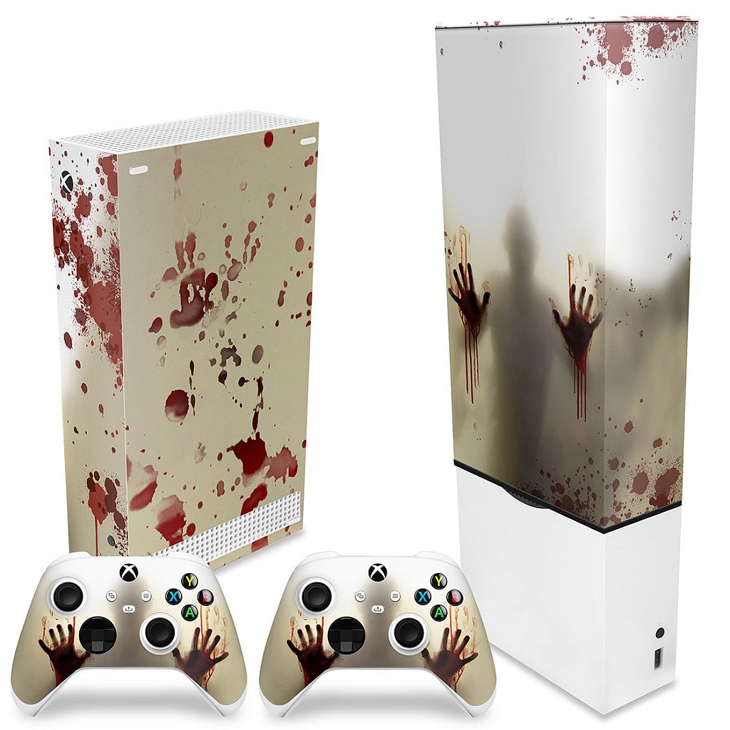KIT Capa Anti Poeira e Skin Anti-Rage Xbox Series S Vertical - Fear The Walking Dead - Pop Arte Skins - foto 2