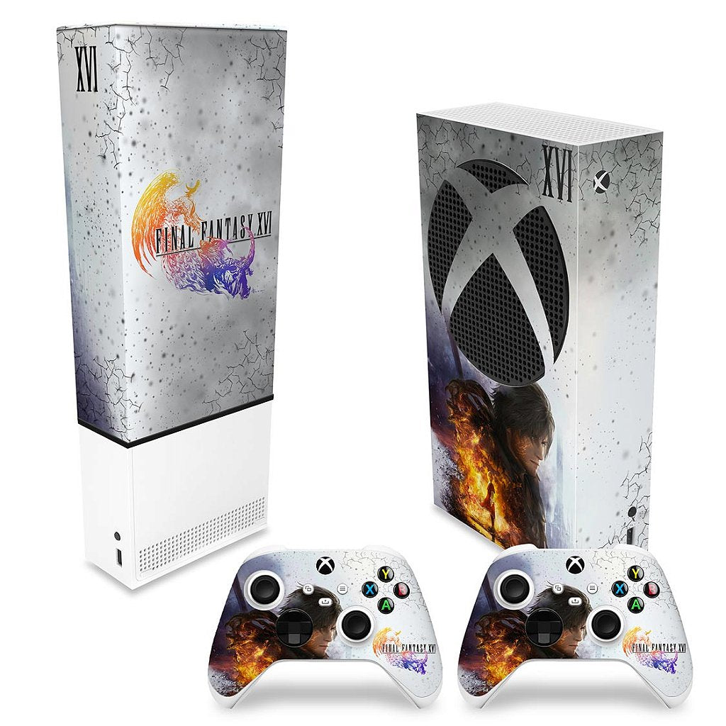 KIT Capa Anti Poeira e Skin Anti-Rage Xbox Series S Vertical - Final Fantasy XVI