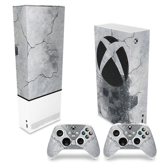 KIT Capa Anti Poeira e Skin Anti-Rage Xbox Series S Vertical - Gears 5 Bundle