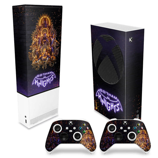 KIT Capa Anti Poeira e Skin Anti-Rage Xbox Series S Vertical - Gotham Knights