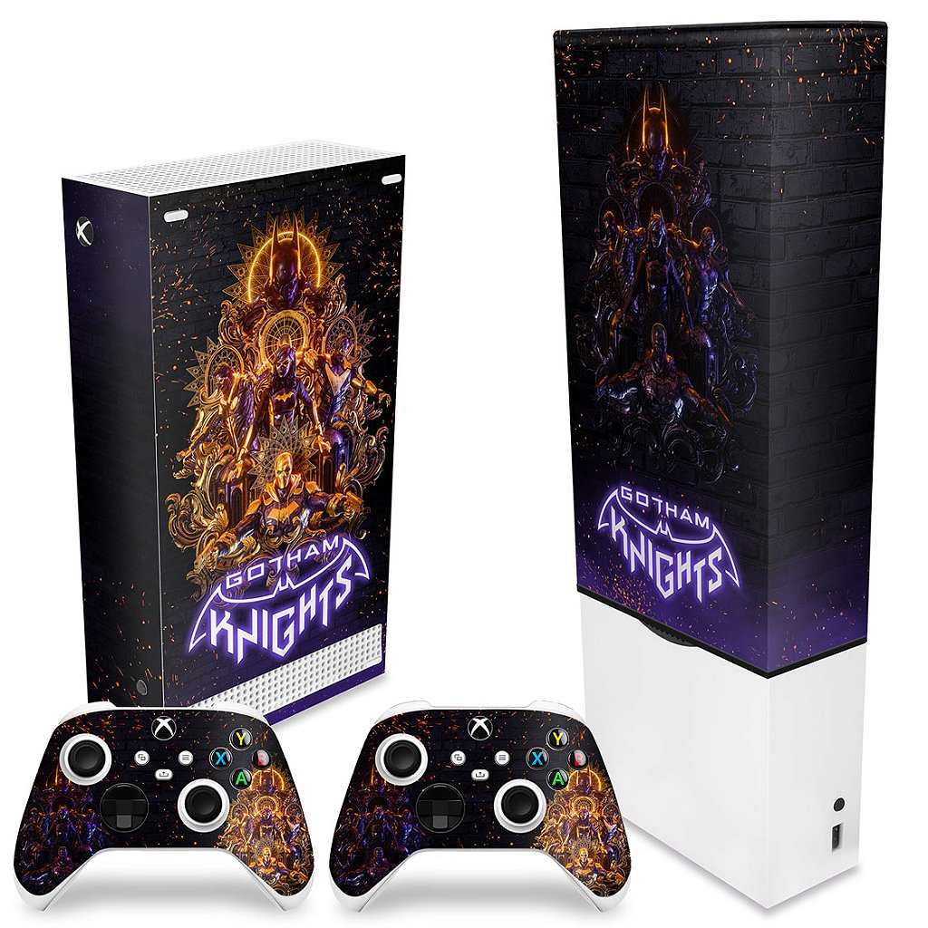 KIT Capa Anti Poeira e Skin Anti-Rage Xbox Series S Vertical - Gotham Knights - Pop Arte Skins - foto 2