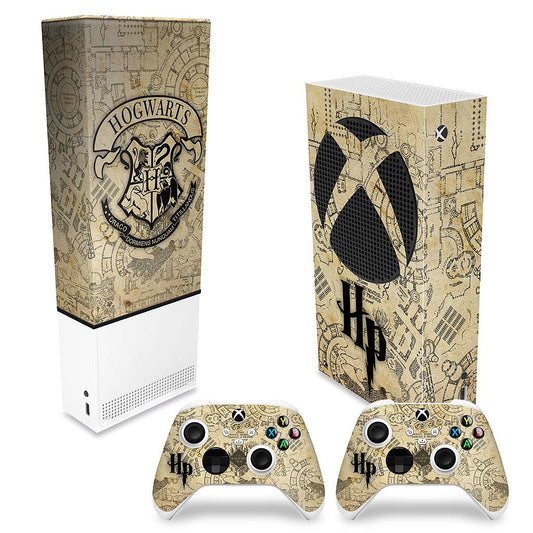 KIT Capa Anti Poeira e Skin Anti-Rage Xbox Series S Vertical - Harry Potter