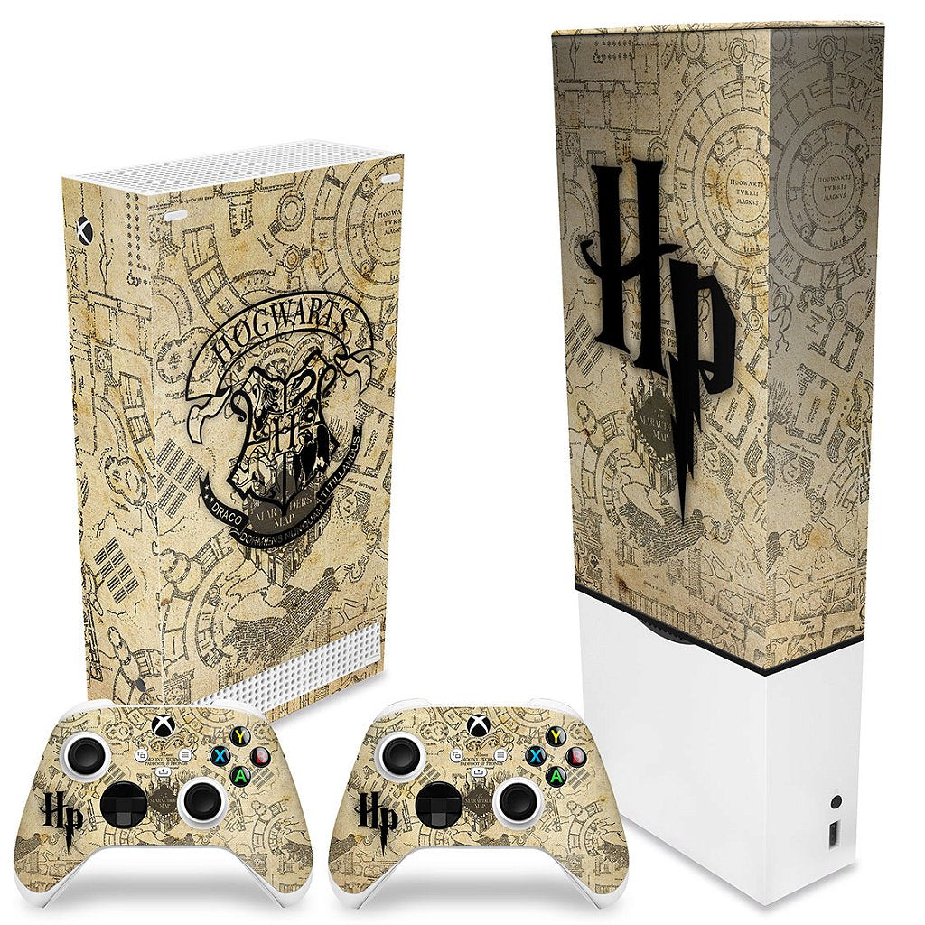 KIT Capa Anti Poeira e Skin Anti-Rage Xbox Series S Vertical - Harry Potter - Pop Arte Skins - foto 2
