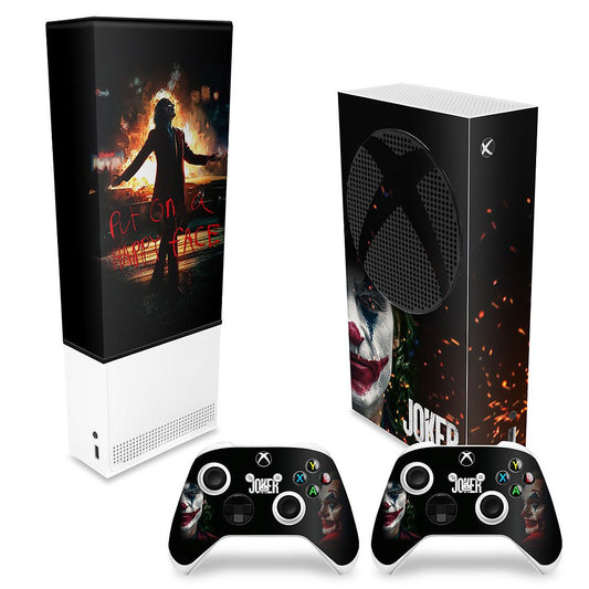 KIT Capa Anti Poeira e Skin Anti-Rage Xbox Series S Vertical - Joker Filme