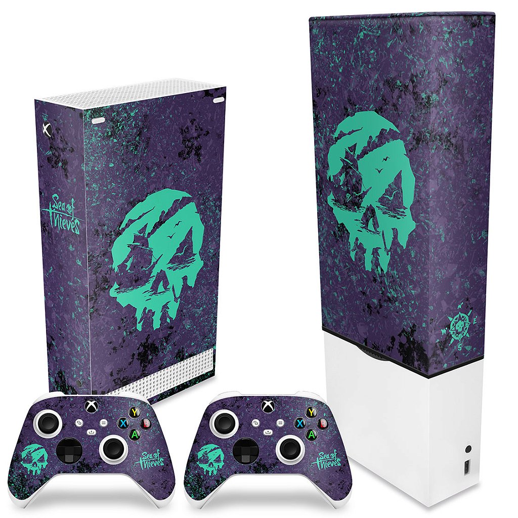 KIT Capa Anti Poeira e Skin Anti-Rage Xbox Series S Vertical - Sea Of Thieves Bundle - Pop Arte Skins - foto 2