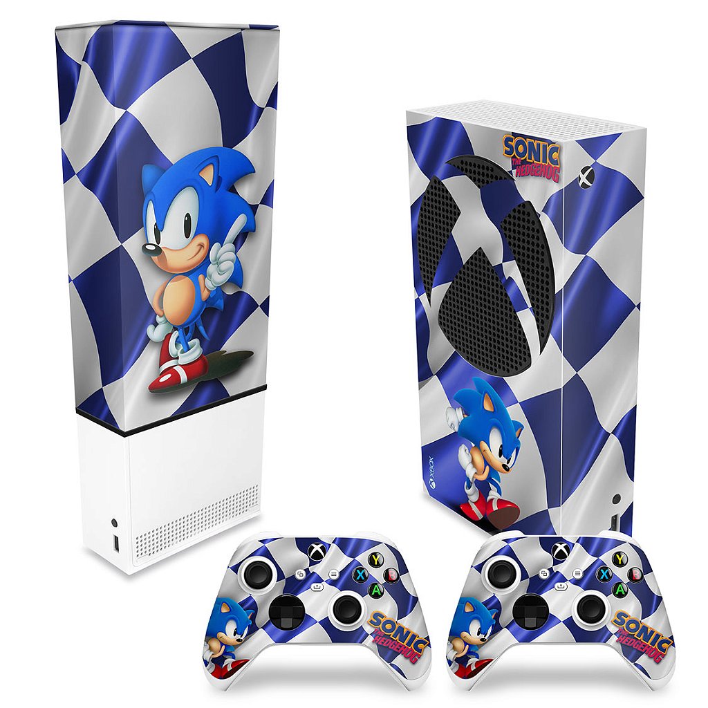 KIT Capa Anti Poeira e Skin Anti-Rage Xbox Series S Vertical - Sonic