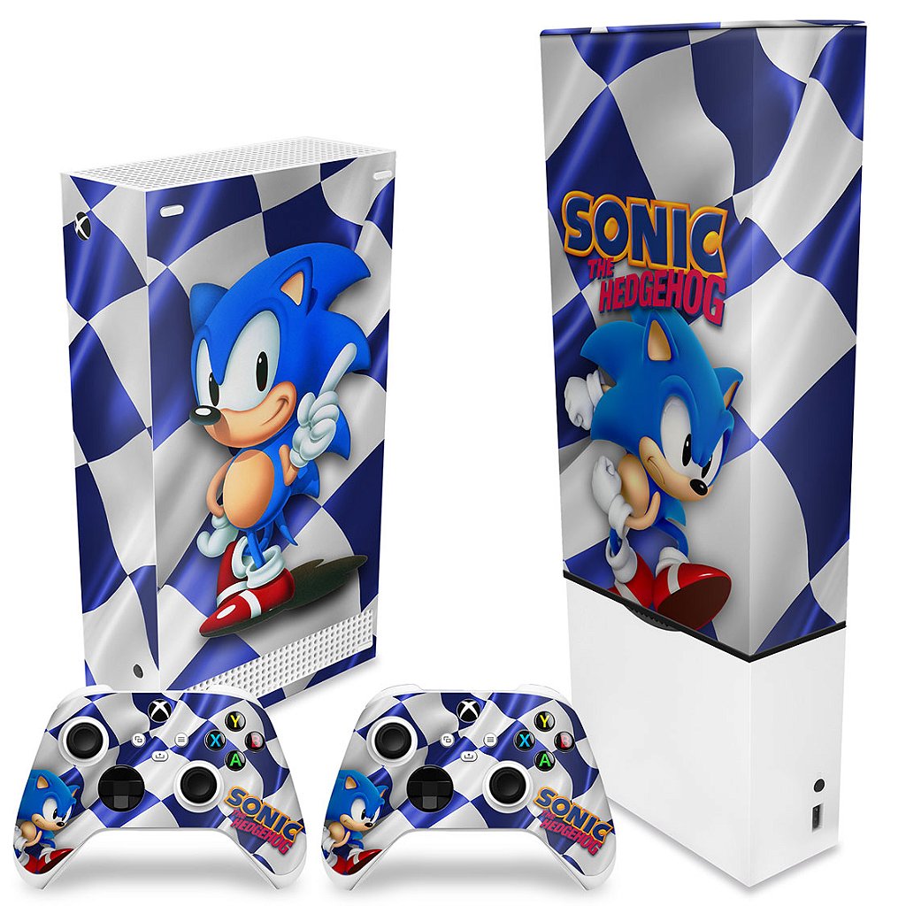 KIT Capa Anti Poeira e Skin Anti-Rage Xbox Series S Vertical - Sonic - Pop Arte Skins - foto 2