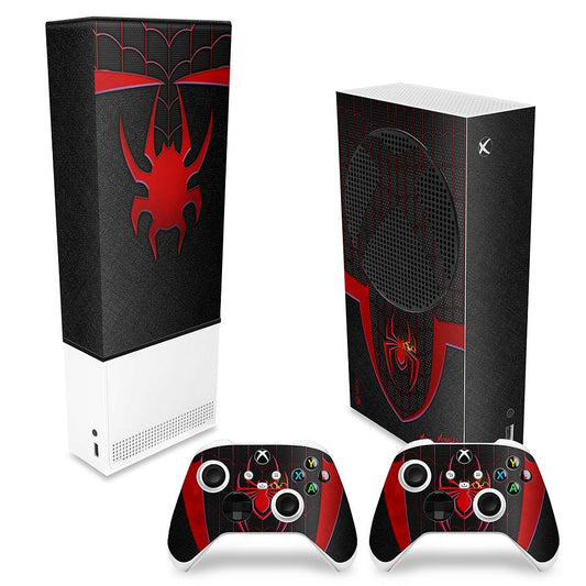 KIT Capa Anti Poeira e Skin Anti-Rage Xbox Series S Vertical - Spider-Man: Miles Morales