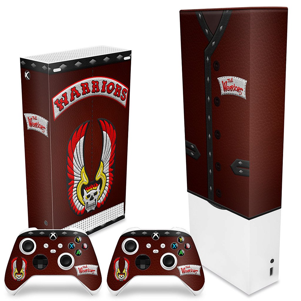 KIT Capa Anti Poeira e Skin Anti-Rage Xbox Series S Vertical - The Warriors - Pop Arte Skins - foto 2