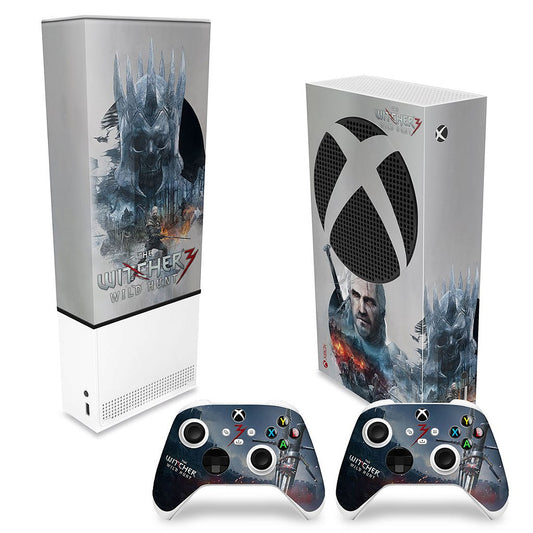 KIT Capa Anti Poeira e Skin Anti-Rage Xbox Series S Vertical - The Witcher 3