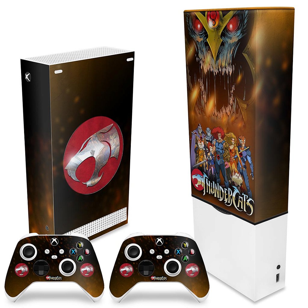 KIT Capa Anti Poeira e Skin Anti-Rage Xbox Series S Vertical - Thundercats - Pop Arte Skins - foto 2