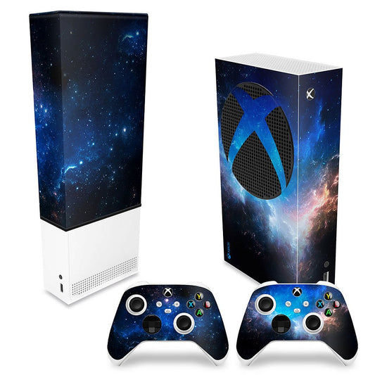 KIT Capa Anti Poeira e Skin Anti-Rage Xbox Series S Vertical - Universo Cosmos