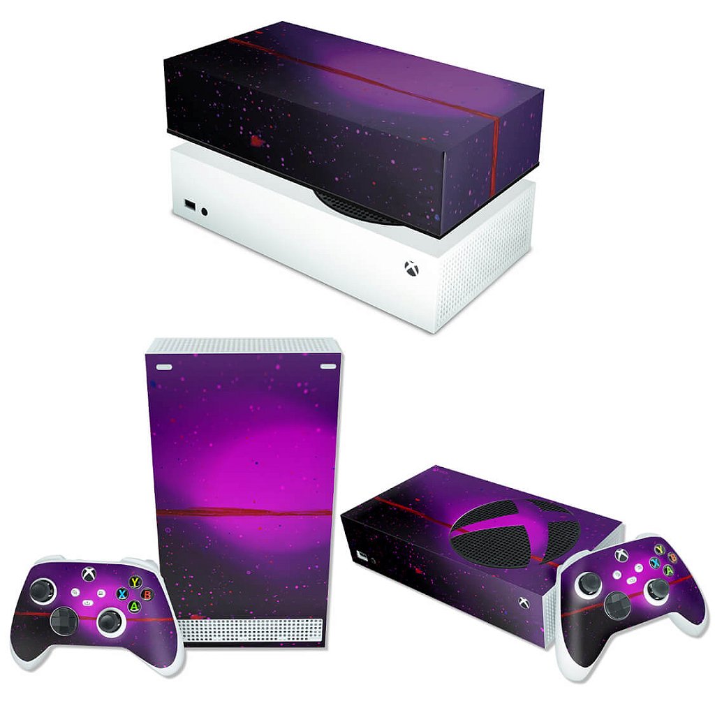 KIT Capa Anti Poeira e Skin Anti-Rage Xbox Series S Horizontal - Abstrato #102
