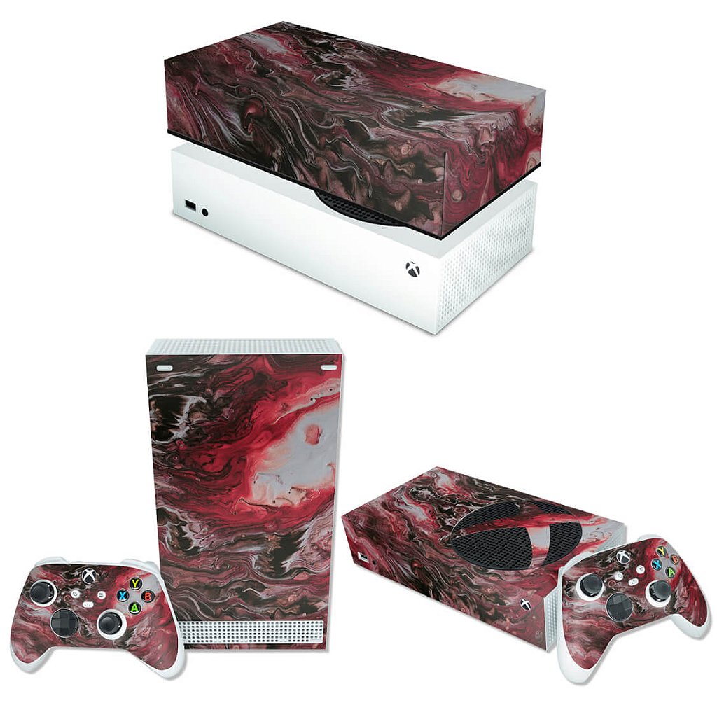 KIT Capa Anti Poeira e Skin Anti-Rage Xbox Series S Horizontal - Abstrato #104