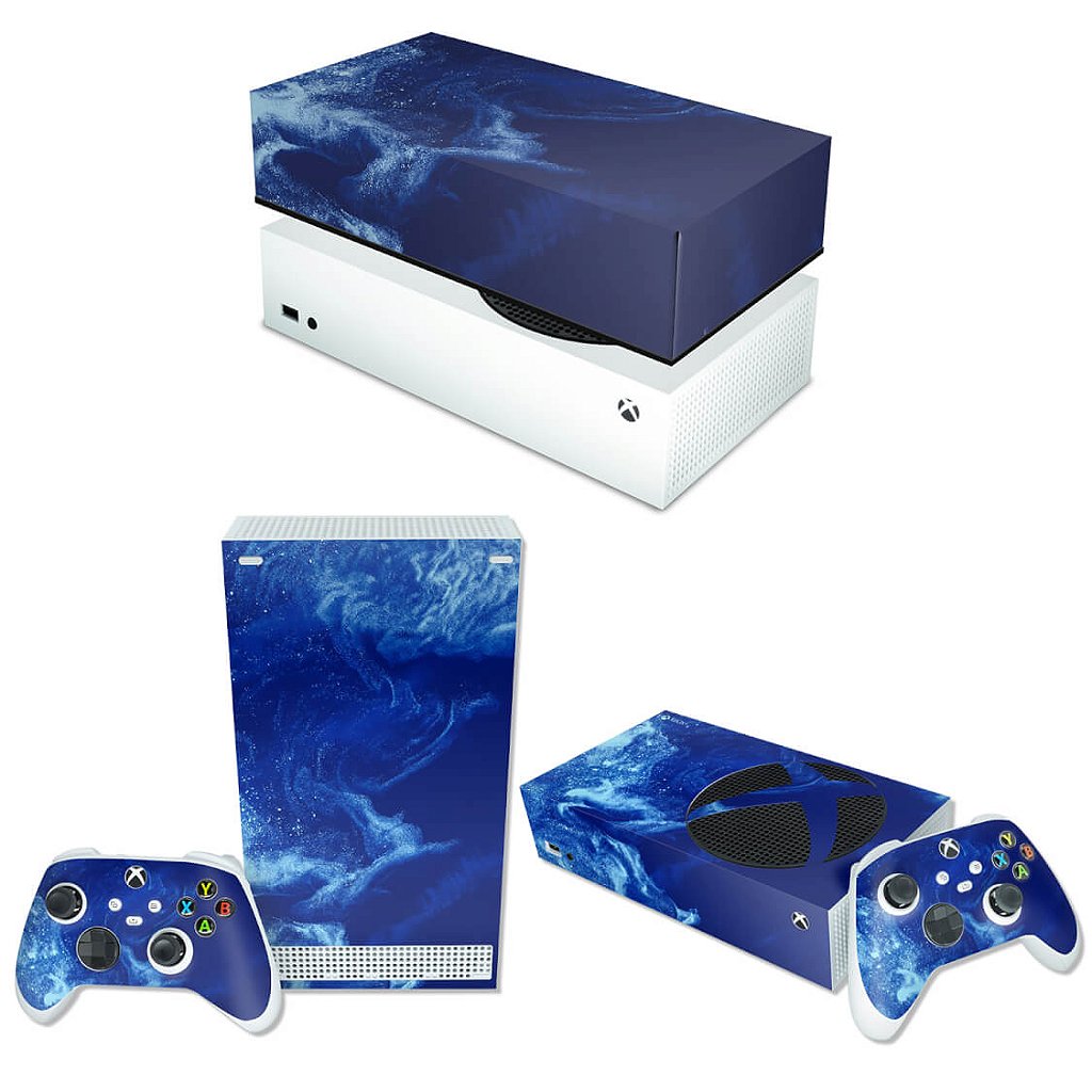 KIT Capa Anti Poeira e Skin Anti-Rage Xbox Series S Horizontal - Abstrato #106